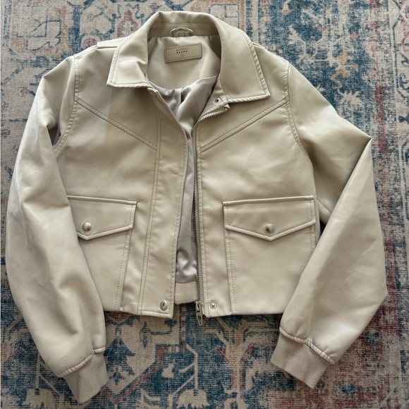 BLANK NYC Faux Leather Shirt Jacket in Natural - Picture 10 of 11